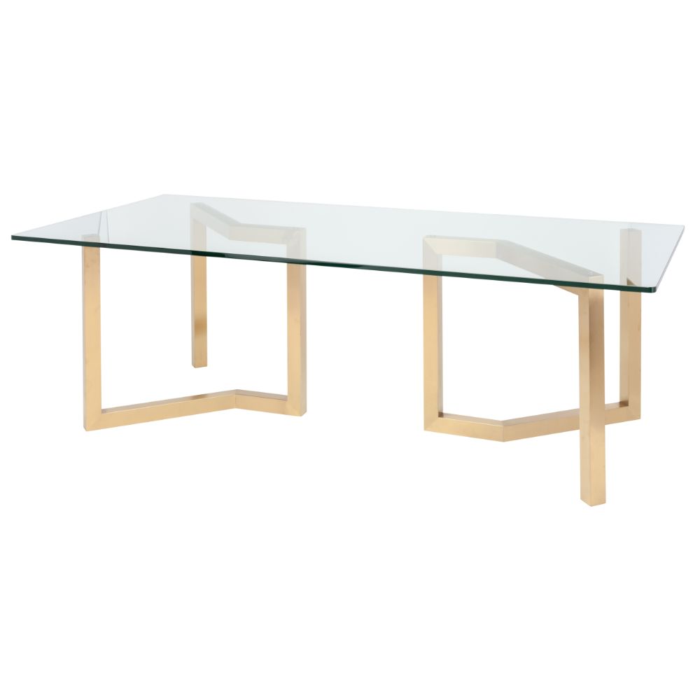 Nuevo HGSX172 PAULA DINING TABLE in GLASS